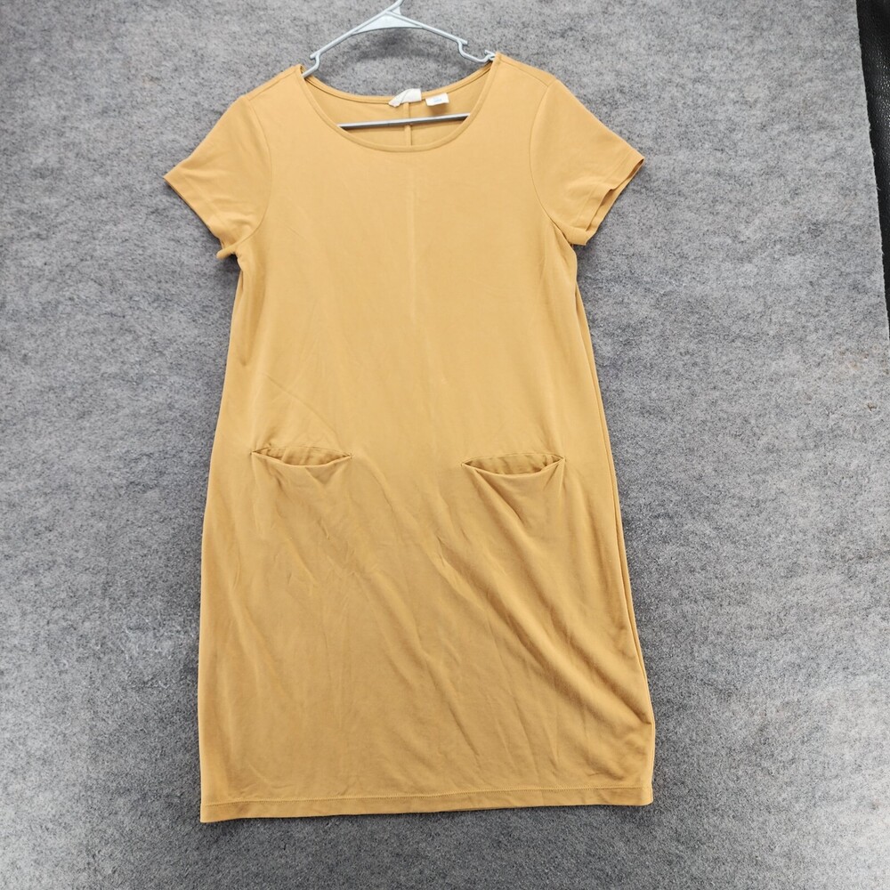 Sigrid Olsen Dress Womens Small Short Sleeve Yellow